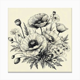 Poppy flowers 1 Canvas Print