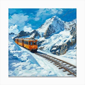 Swiss Mountain Train Canvas Print