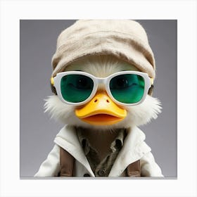 Duck In Sunglasses Canvas Print