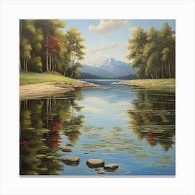 Reflections In A Lake Canvas Print