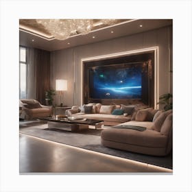 Futuristic interior design Canvas Print