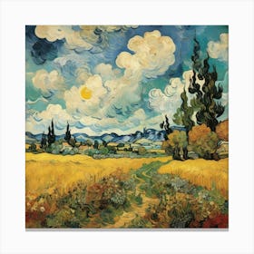 Landscape Vincent Van Gogh Art Print 1 Canvas Print