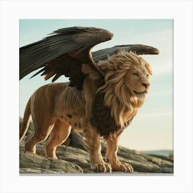 Majestic Griffin: The Lion-Eagle Hybrid Canvas Print