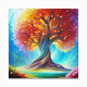 Tree Of Life oil painting abstract painting art 2 Canvas Print