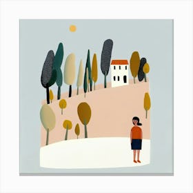 Italian Holidays, Tiny People And Illustration 1 Canvas Print