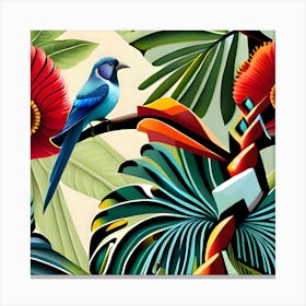 Tropical Birds Canvas Print