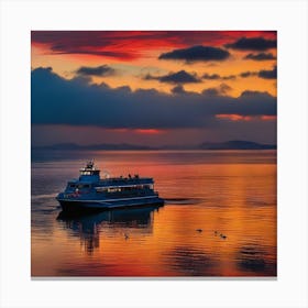 Sunset Ferry 2 Canvas Print