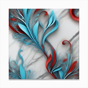 3d Floral Art Canvas Print