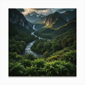 Sunrise In The Mountains 6 Canvas Print