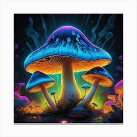 Psychedelic Mushrooms Canvas Print