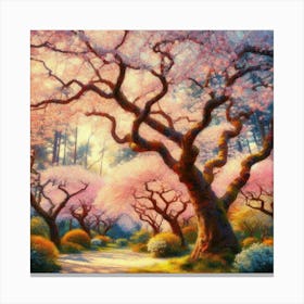 Cherry Blossom Trees In Full Bloom (6) Canvas Print