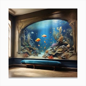 Room With An Aquarium Canvas Print