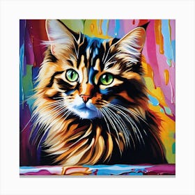 Cat Painting 11 Canvas Print