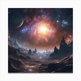 Space Landscape - Space Stock Videos & Royalty-Free Footage Canvas Print
