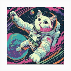 Cat In Space 5 Canvas Print
