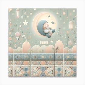 Moon And Baby Canvas Print