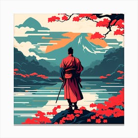 Japanese art, a Samurai Canvas Print