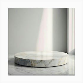 Round Marble Coffee Table 7 Canvas Print