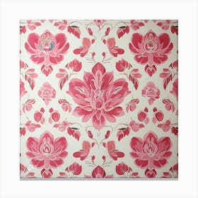 Pink Flower Wallpaper Canvas Print