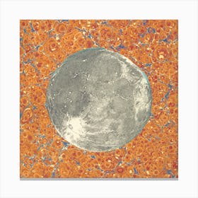 Moon Collage Burnt Orange Canvas Print