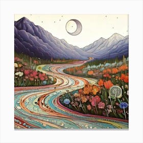 Road To The Moon Canvas Print