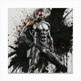 Muslcle Male Bodybuilder Posing Canvas Print