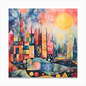 Romantic Reverie Watercolour  Canvas Print