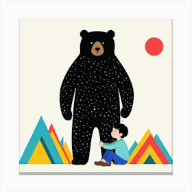 Bear And Boy 6 Stampe su tela