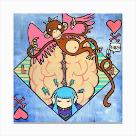 Monkey-mind Canvas Print