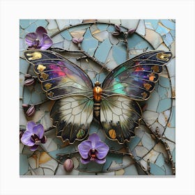 Mosaic Butterfly Canvas Print