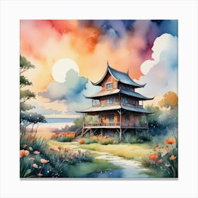 Asian House Canvas Print