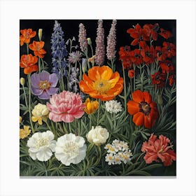 Garden Of Flowers Art 1 Canvas Print