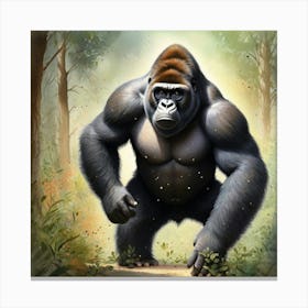 Gorilla In The Jungle Wild animal Canvas Print