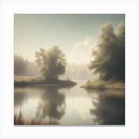 Misty Lake 1 Canvas Print