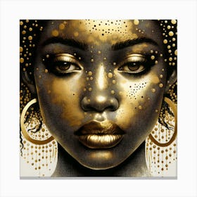 Gold Face 6 Canvas Print