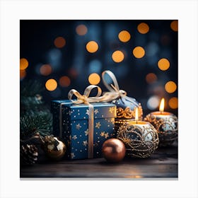 Elegant Christmas Gift Boxes Series010 Canvas Print