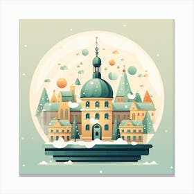 Stockholm Sweden Snowglobe Canvas Print