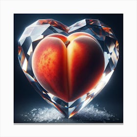 Heart Of Peach Canvas Print