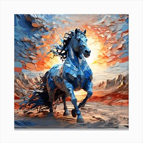Horse In The Desert Canvas Print