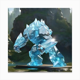 Ice Crystal Golem Canvas Print