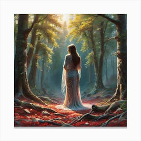 Woman In The Woods 39 Canvas Print