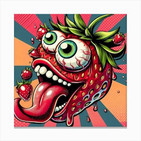 Strawberry Monster Canvas Print