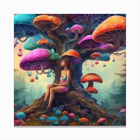 Mushroom Tree 1 Canvas Print
