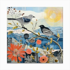 Bird In Nature Bluebird 2 Canvas Print