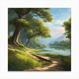 Path In The Woods 7 Canvas Print