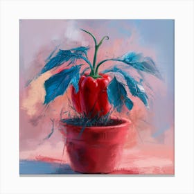 Red Pepper In A Pot 1 Canvas Print