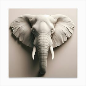 Elephant Head Wall Art 1 Canvas Print