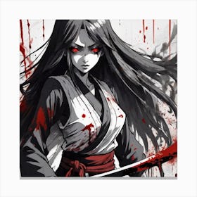 Samurai Girl 1 Canvas Print