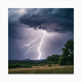 Lightning In The Sky Canvas Print