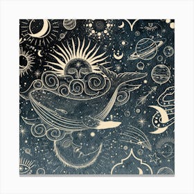 Galaxy Whale Canvas Print